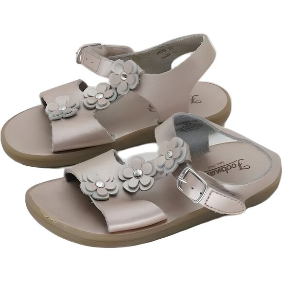 Footmates Girls ECO-JASMINE Rose Gold Toddler Sandals Size 9 - Picture 2 of 6